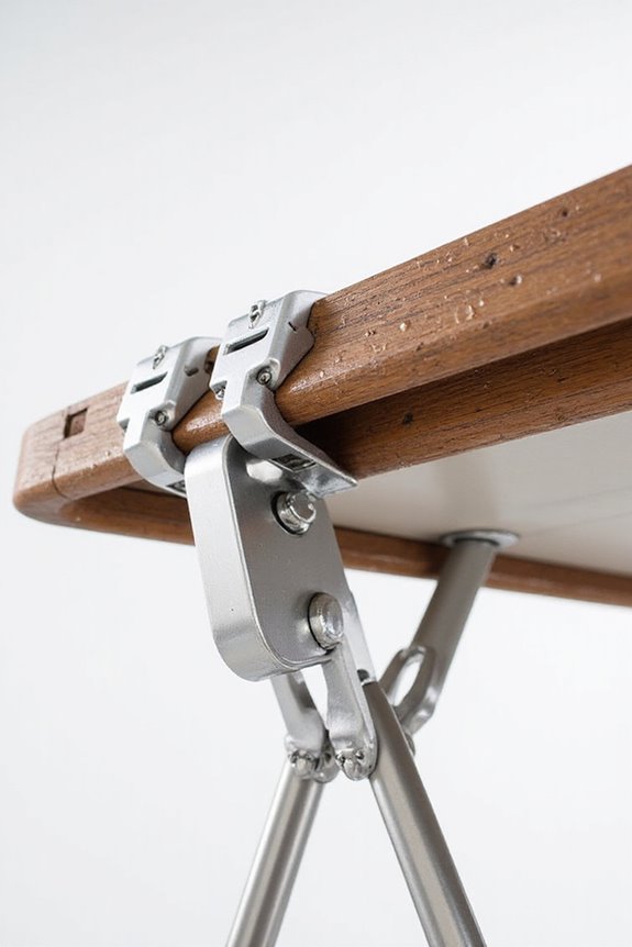 boat table folding mechanisms