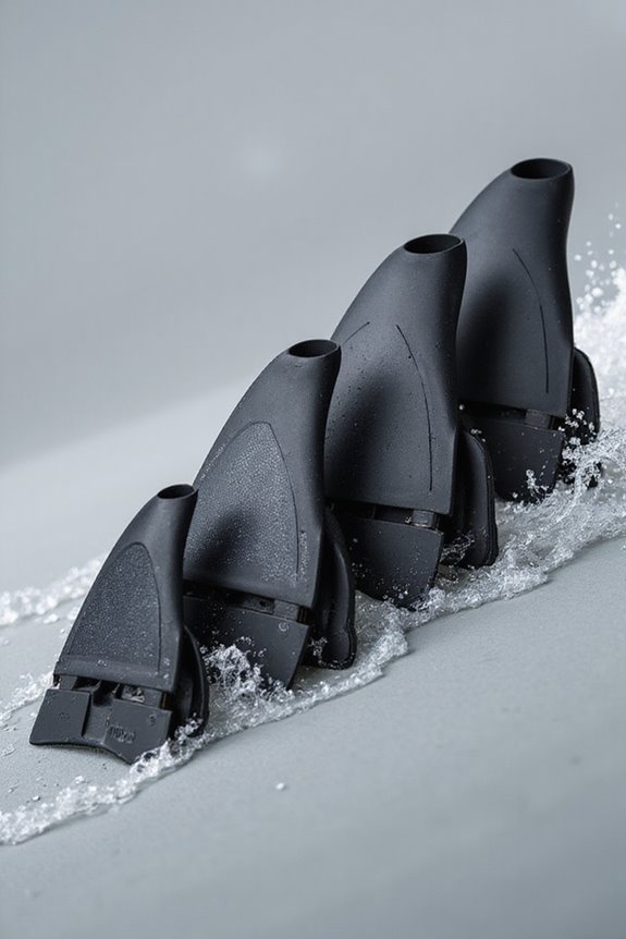 fins enhance swimming efficiency