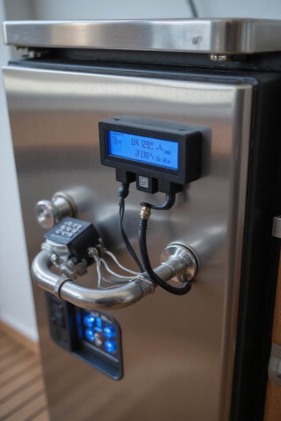 monitoring boat refrigerator energy