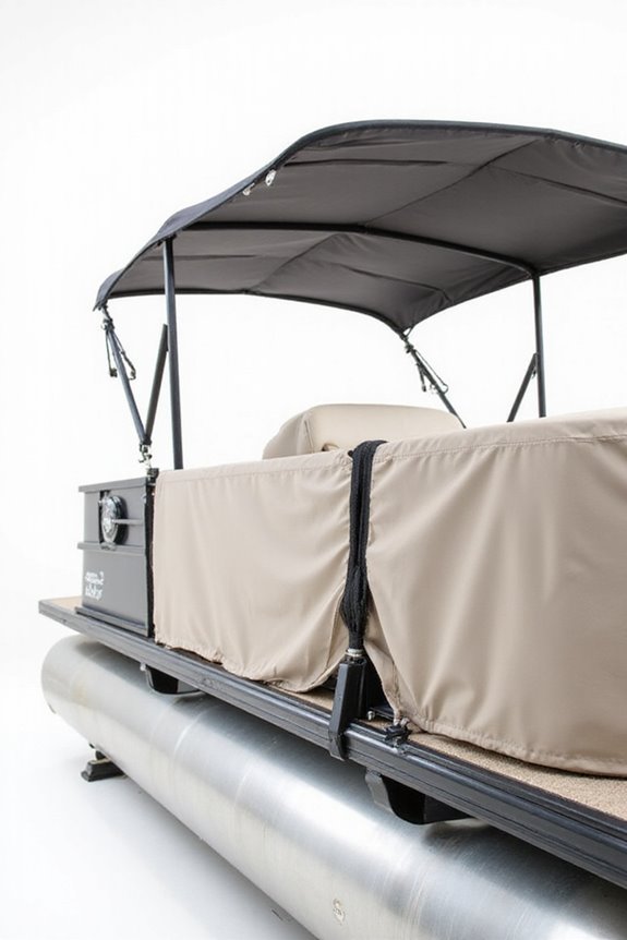 pontoon boat cover supports
