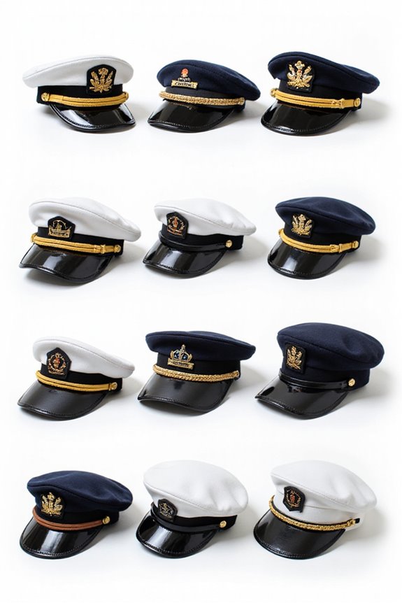 stylish nautical captain hats