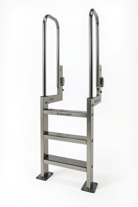 top flip up dock ladders